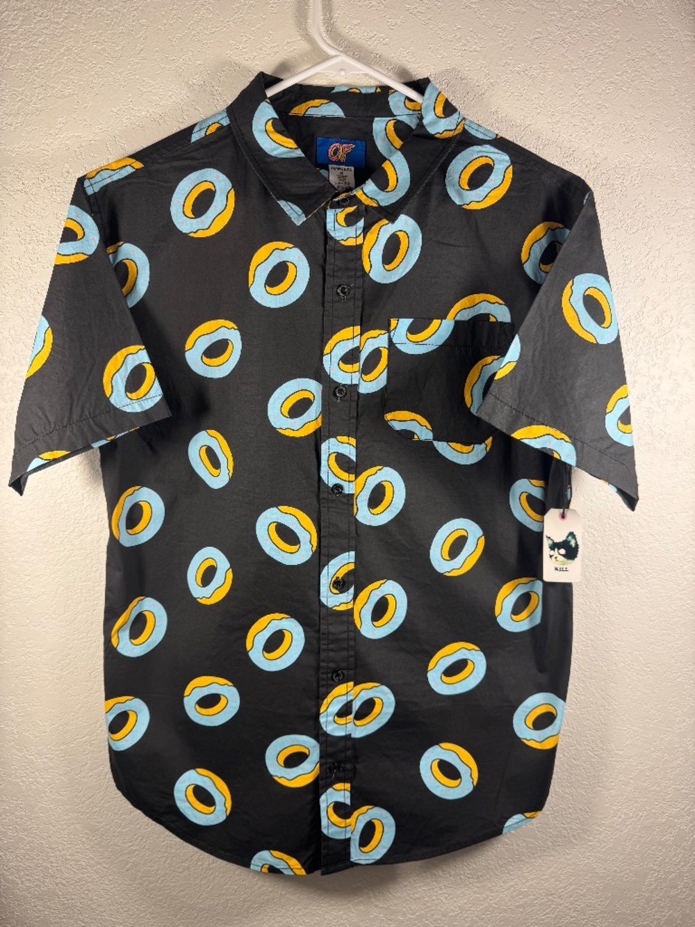 Odd Future OFWGKTA Donut Button Up Size M NWT